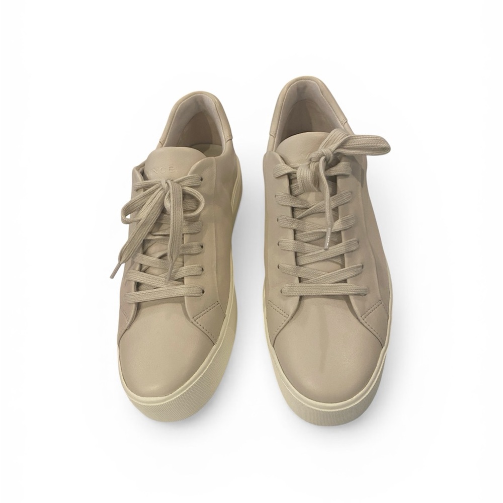 Vince Leather Women's Sneakers in Beige NWT
